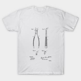 Dental Forceps Vintage Patent Hand Drawing T-Shirt